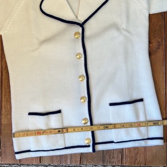 Vintage 1960s women’s collard blazer cardigan blazer nautical feel - Picture 6 of 7
